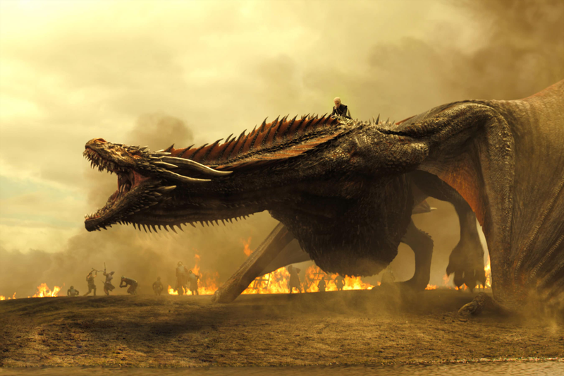 Daenerys sentada sobre Drogon en una imagen de la séptima temporada. Imagen: HBO